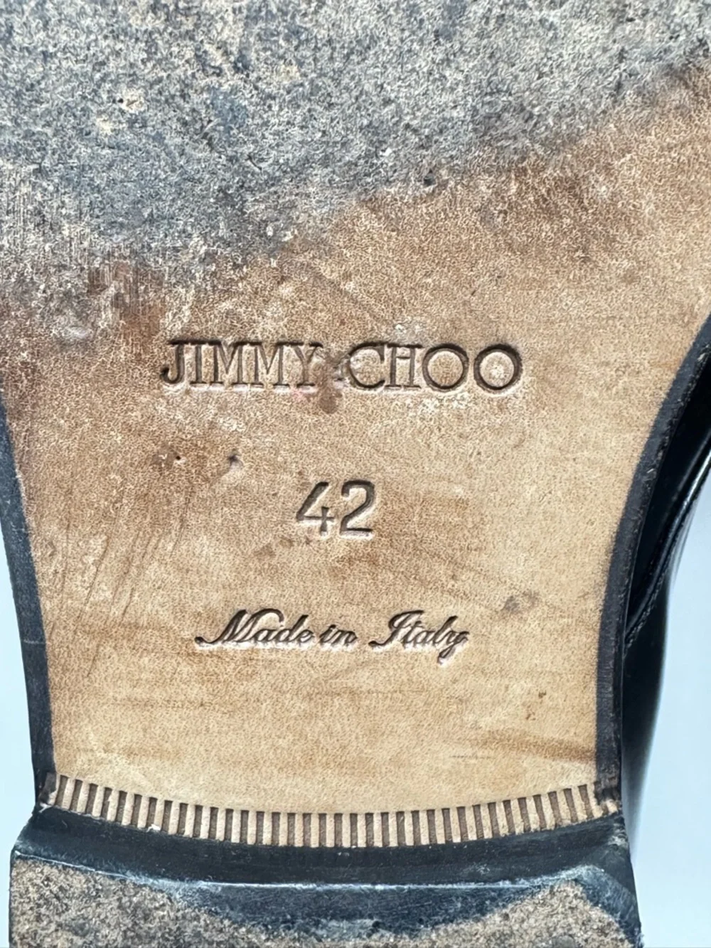 Jimmy Choo Men's Black Double Monk Strap‎ Leather Shoes Size 42 Italian USA 9